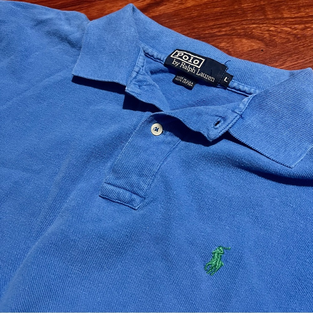 Vintage Polo Ralph Lauren Made in USA Polo Shirt Men’s Large Blue